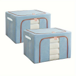 2tk Suur Mahutavus Korvid Metallraamiga Riiete ja Raamatute jaoks , &Scaron;viesiai mėlyna 2 pakuotės