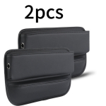 Premium Kunstnahast Auto Istmepilu Organizer - Mahub, Lihtne Paigaldada Hoiukast Laadimisportiga BMW G30 & F30 Mudelitele , Juoda - 2vnt