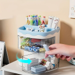 Armas Multikas Laua Korraldaja Sahtliga - Veekindel Pol&uuml;prop&uuml;leen Pastakahoidja ja Multifunktsionaalne Kosmeetika Ehete Sahtli Korraldaja