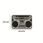 Retro Boombox Prindi Vaip, Libisemiskindel Uksematt Kodu Dekooriks., 60 * 40 cm / 24 * 16 colių