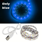 USB LED Riba Valgus Soe Valge Sinine Paindlik Kaunistus Elutuba., Mėlyna &scaron;viesa
