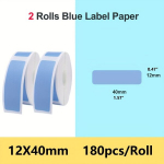 2rulli Phomemo kleepetiketid D30 termoprinterile, 15mmX30mm , 2Ritinukai 12*40*180 Mėlyni