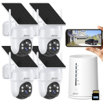 ANRAN 4MP FHD CCTV kaamerakomplekt v&auml;lisaku ja p&auml;ikesepaneeliga