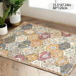 1tk Kreem Maroko Ruuduline P&otilde;randavaip, Veekindel Pestav. , 32 * 47 colių / 80 * 120 cm