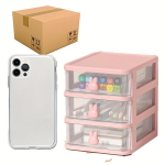 3/4/5-korruseline Plastist Hooldustoodete Dosaator Libisevate Sahtlitega - Roosa/Valge , rožinė (siųsti lipdukus)