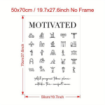 Motivatsiooni J&otilde;usaali Teemaline L&otilde;uendikunst Plakat - Raamita Vintage-Inspireeritud Seina Dekoratsioon Kodu ja Kontori jaoks Pickify