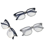 Meeste lugemisprillid, 3PACK (sidabrinis skaidrus + auksinis juodas + sidabrinis juodas) + 4,0X