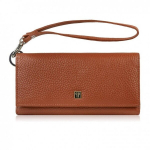 Naiste nahast rahakott suur telefoniruumiga konjaki v&auml;rvi k&auml;ekott Paolo Peruzzi T-141-CG