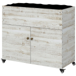 Lillekast ratastega Outsunny, 110 x 50 x 95 cm, valge, Balta