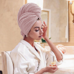 Juukseaksessuaarid, mikrokiust peapaela kate &ndash; kiiresti kuivav niiske juukser&auml;tik pikkadele, paksudele, lokkis juustele, roosa