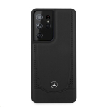 MEHCS21LARMBK Mercedes Leather Urban Cover for Samsung Galaxy S21 Ultra Black