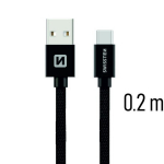 Swissten Textile Universaalne 3.1 USB-C Data ja laadimiskaabel 20 cm