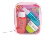 Kehahoolduskomplekt IDC Institute Radiant Skin Travel Set naistele: du&scaron;igeel, 90 ml + kehakreem, 50 ml + kehasprei, 30 ml