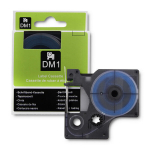 Toru termokruvitud printeritele dymo d1/dm1 9mm*1.5m valge must print Qoltec.