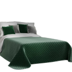 VELVI Dekoratiivne voodikate, suurus 220x240 cm, tume roheline; pudeliroheline, Pruun 220x240