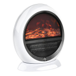 LED elektrikamin Mini Laua Seisukamin Kaminahi leegiefektiga 1500W ABS-plastik Valge 30,5 x 18 x 35 cm, balta