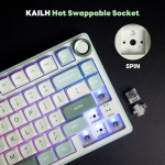 Royal Kludge R75 vahepealne mehaaniline klaviatuur - fantoom, Chartreuse Switch