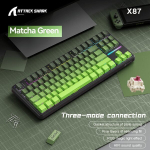 Attack Shark X87 traadita mehaaniline m&auml;ngu klaviatuur RGB ja kuuma asendusega - Matcha Green, Strawberry Switch