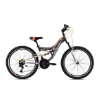 Laste jalgratas Capriolo MTB CTX240 24", hall/oranž
