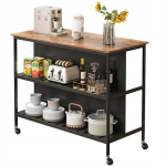 K&ouml;&ouml;gisaare baarilaua suur ratastel riiulite k&auml;ru kaasaegne