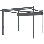 Pergola varjualune ca 3,5x3m alumiinium, vastupidav, talvekindel, p&auml;ikesekaitse reguleeritava liugkatusega, hall