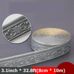 3D vahtseinakrooni liist iseliimuv PVC 10m,  Pilka