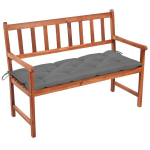 vidaXL aiapink padjaga 120 cm, akaatsiapuit