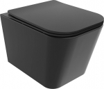 Wc-pott Mexen Teo Rimless Slim Duroplast koos aeglaselt sulguva kaanega, Black mat