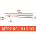 MTR2 MTR3 MTR4 MTR5 MTR6 MTR8 Volframkarbiid Igav Puuri L&otilde;ikurid Treimist&ouml;&ouml;riistad, MTR 2 R0.15 L5-1PC