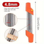 K&auml;eshoitav Kettsae Teritaja Komplekt, Oranžinis 4,8 mm rankinis galąstuvas (1 rinkinys)