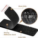 Eriti Tugev Takjapael Komplekt, 1m x 20/25mm - Ilmastikukindel Nailon Kinnitusstrips.,  Juoda-25mm1m