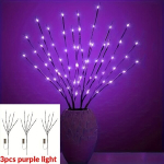 Boho LED Okste Tuled, 3vnt violetinės &scaron;viesos