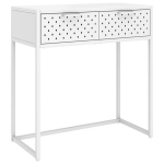 vidaXL konsoollaud, valge, 72 x 35 x 75 cm, teras, Balta