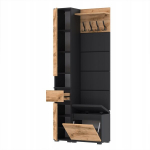 Jalatsiriiul Fluxar SC-1003 80x30cm must, tammepuust Wotan