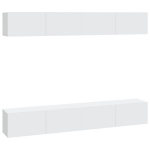 seina telerikapid 4 tk，telerialus，TV Kapp valge, 100 x 30 x 30 cm CFE182959