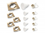 Komplekt: SATI messingist + LED-pirn 5W 4500K + GU10 sokkel + GU10 sokkel