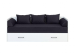 Diivanvoodi BRW Tetrix, must/valge