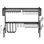 N&otilde;uderest, modulaarne n&otilde;udehoidja metallist, kandev&otilde;ime kuni 26 kg, must, Juoda