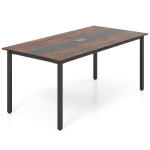 Costway Ristk&uuml;likukujuline n&otilde;upidamislaud 8-10 inimesele, 180 x 90 cm