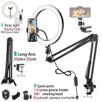 Selfie pulk (Selfie stick) LED -selfie -r&otilde;ngavalgus koos kokkuklapitavate jalgadega Triidi YouTube'i jaoks saated - 10 -tolline tuli
