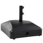 Outsunny vihmavarju statiiv ratastega Vihmavarju statiiv &Oslash;38/48mm postidele, 43kg vesi/60kg liiv, metall, Juoda