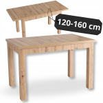 Laiendatav laud Mebel Elite SKUBI 120-160 tamm artisan