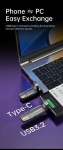 V&auml;lise k&otilde;vaketta adapter Liigutatud 1000MB/S SSD USB3.2 GEN 2 t&uuml;&uuml;pi C -m&auml;lukaart - hall, 512 GB