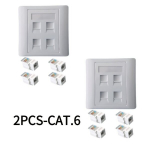 CAT.6 Seinapaneelid Tolmukatetega, 2vnt