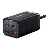 Baseus seinalaadija GaN3 Pro PD 65W 2x USB-C 2x USB must + USB-C - USB-C kaabel