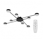 Kaasaegne laelamp must 8-mamienna juhitud rakendus523-8c