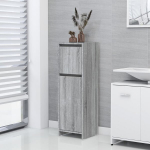 vidaXL raamatukapp, hall Sonoma tamm, 30 x 30 x 95 cm, tehispuit