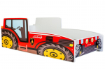 Lastevoodi Farmi madratsiga 165 cm x 84 cm x 49 cm, punane traktor