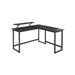 L-kujuline arvutilaud VASAGLE LWD56BK, must