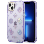 Telefoni&uuml;mbris GUESS Peony Glitter - iPhone 14 Plus, lilla